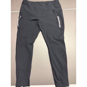 Mondetta Performance Luxury Black Leggings XL Zipper Pockets Reflective Zip